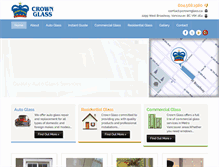 Tablet Screenshot of crownglass.ca
